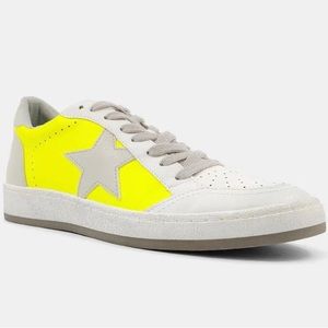 ShuShop Paz Sneakers in Neon Yellow, size 7